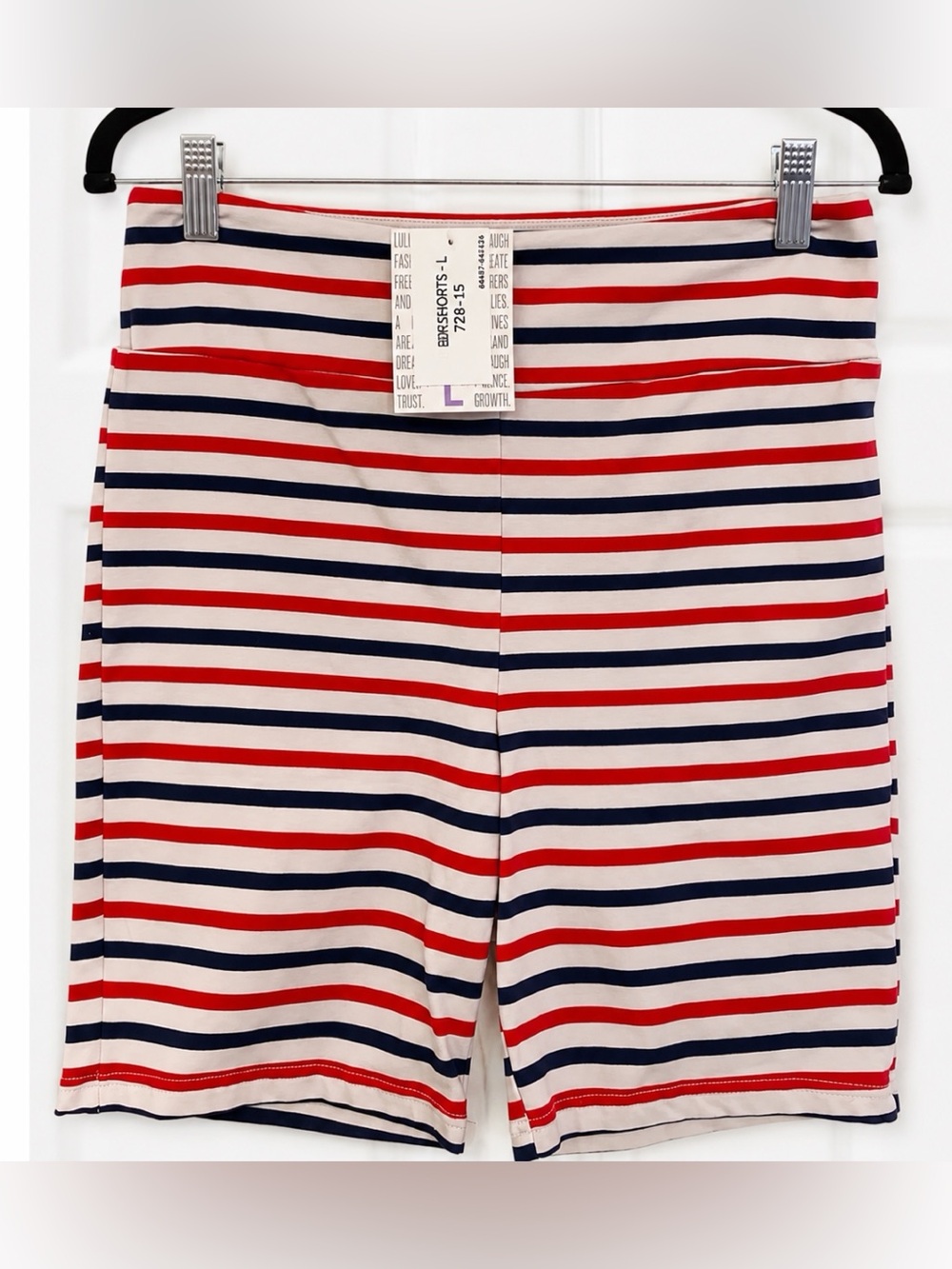 LulaRoe- Striped Biker Shorts Women’s Size Large